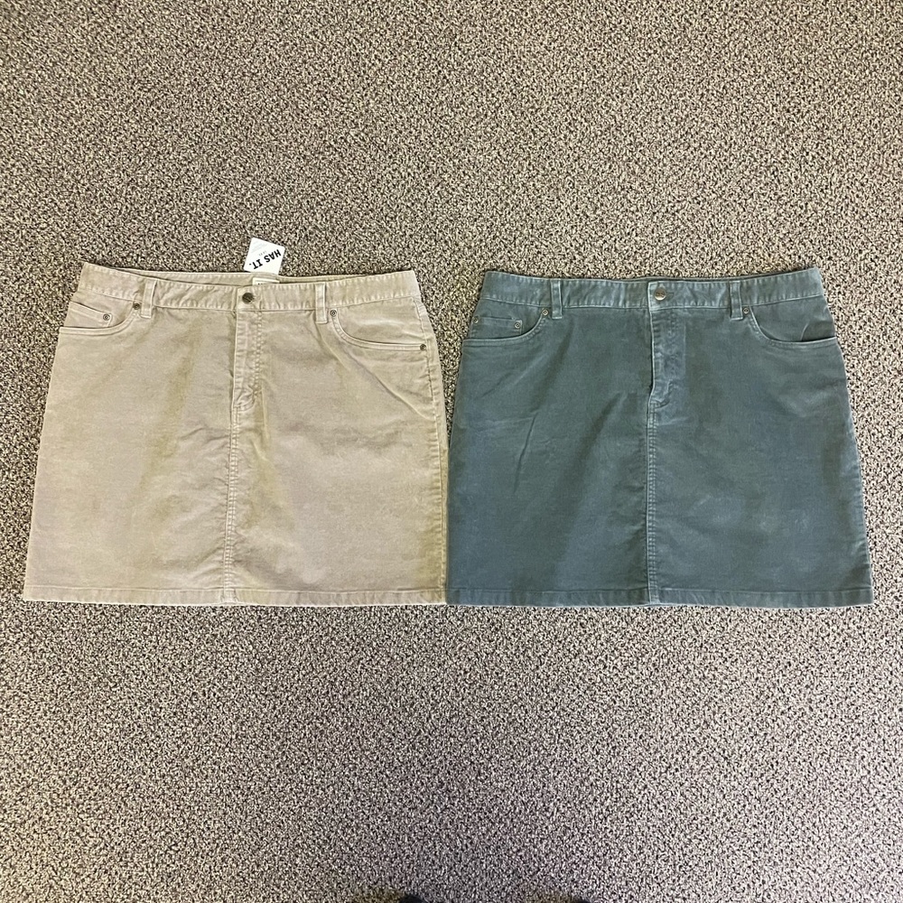 LLBEAN SIZE 20 CORDUROY SKIRTS (2 Pack)